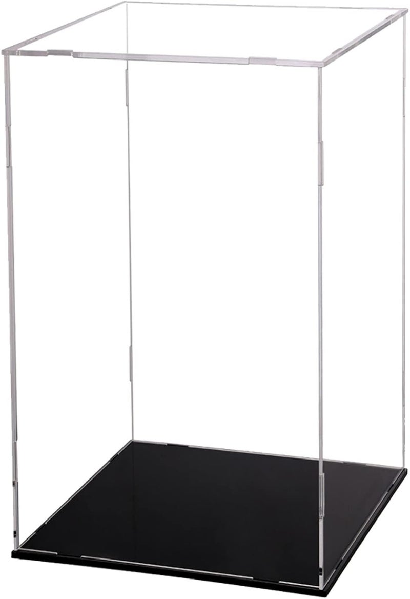 Evron Display Case for Collectibles Assemble Clear Acrylic Box Alternative Glass Case for Display Action Figures Home Storage & Organizing Toys (9.8x9.8x15.7inch;25x25x40cm) - Image 1